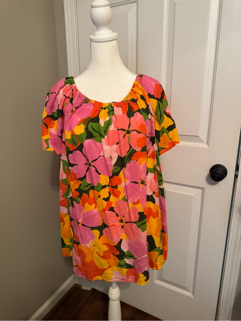 Terra & Sky Floral Pink and Orange Blouse